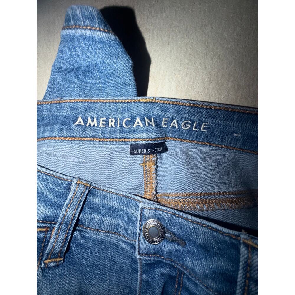 American Eagle super stretch women’s super high rise blue jean jegging - Picture 9 of 16